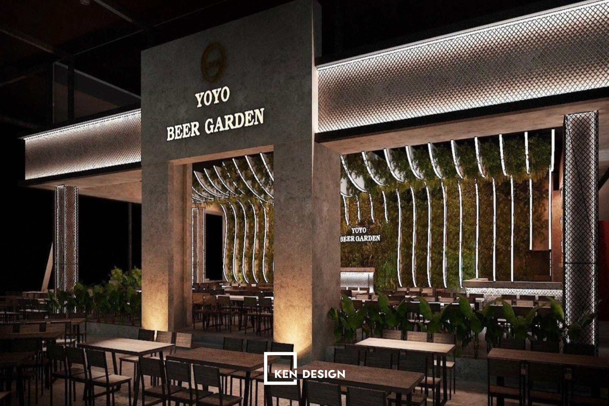 Thiết kế nhà hàng Beer Garden ấn tượng