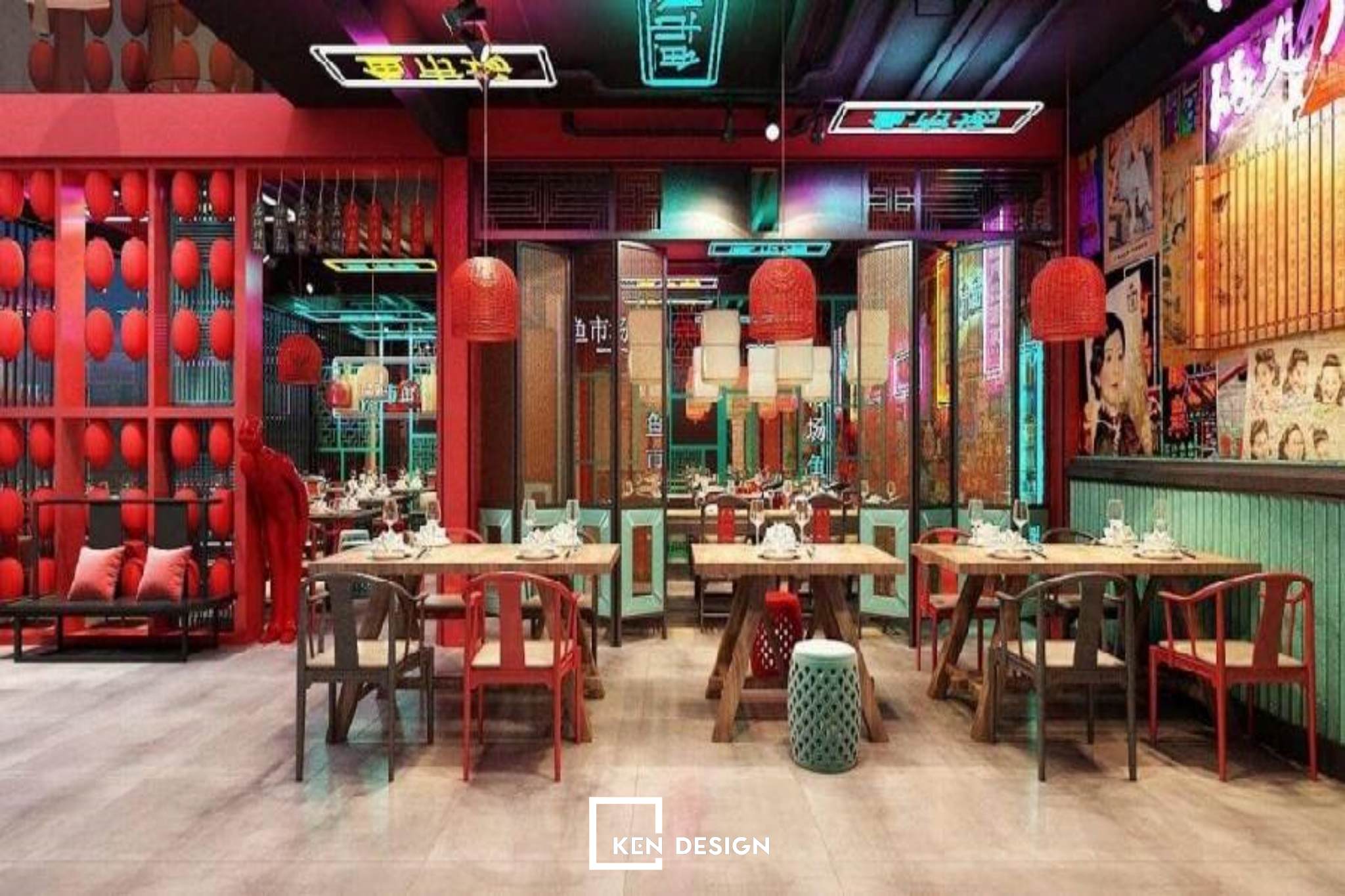 thiết kế quán pub style HongKong đẹp 