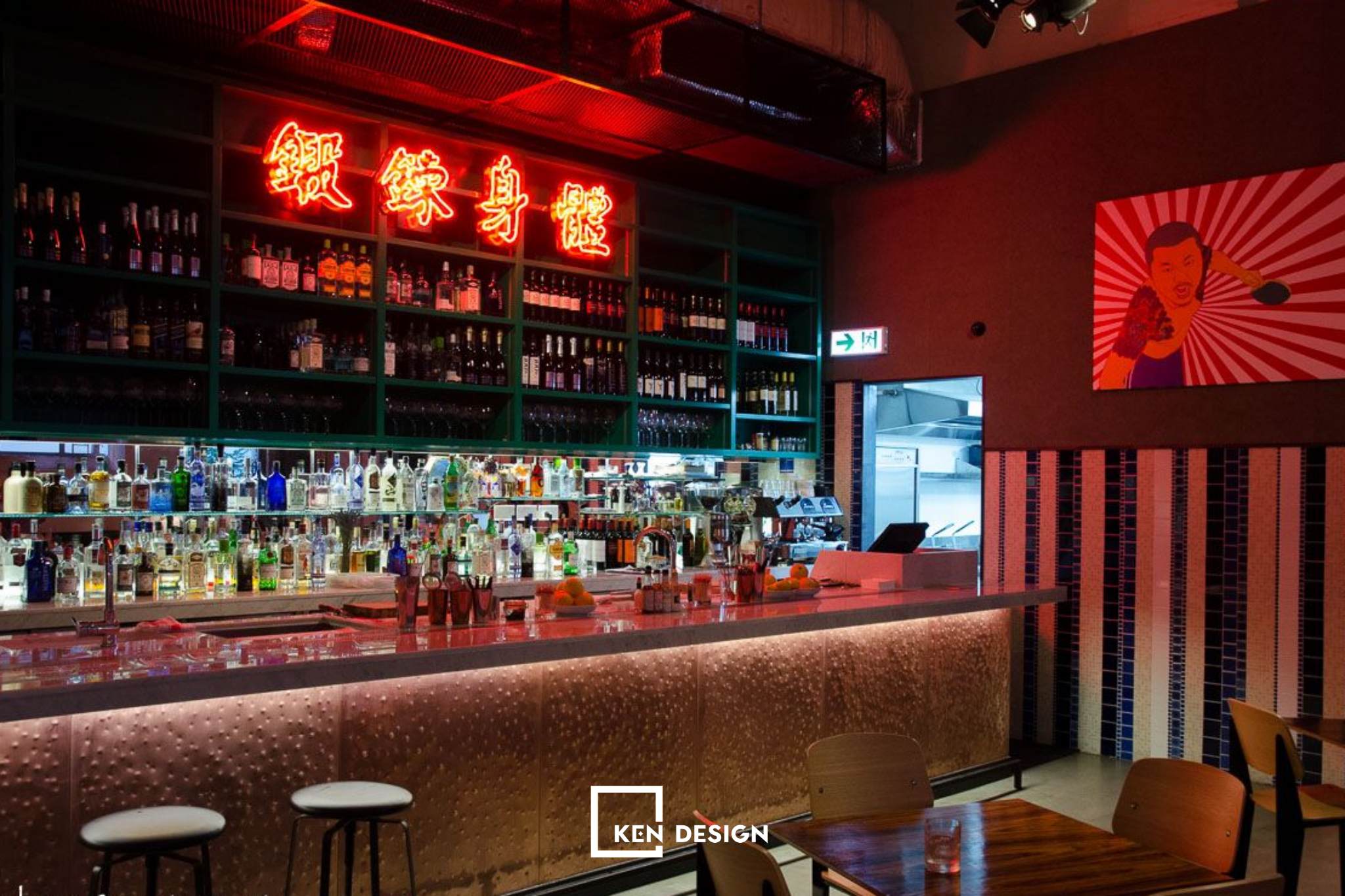 thiết kế quán pub style HongKong đẹp 