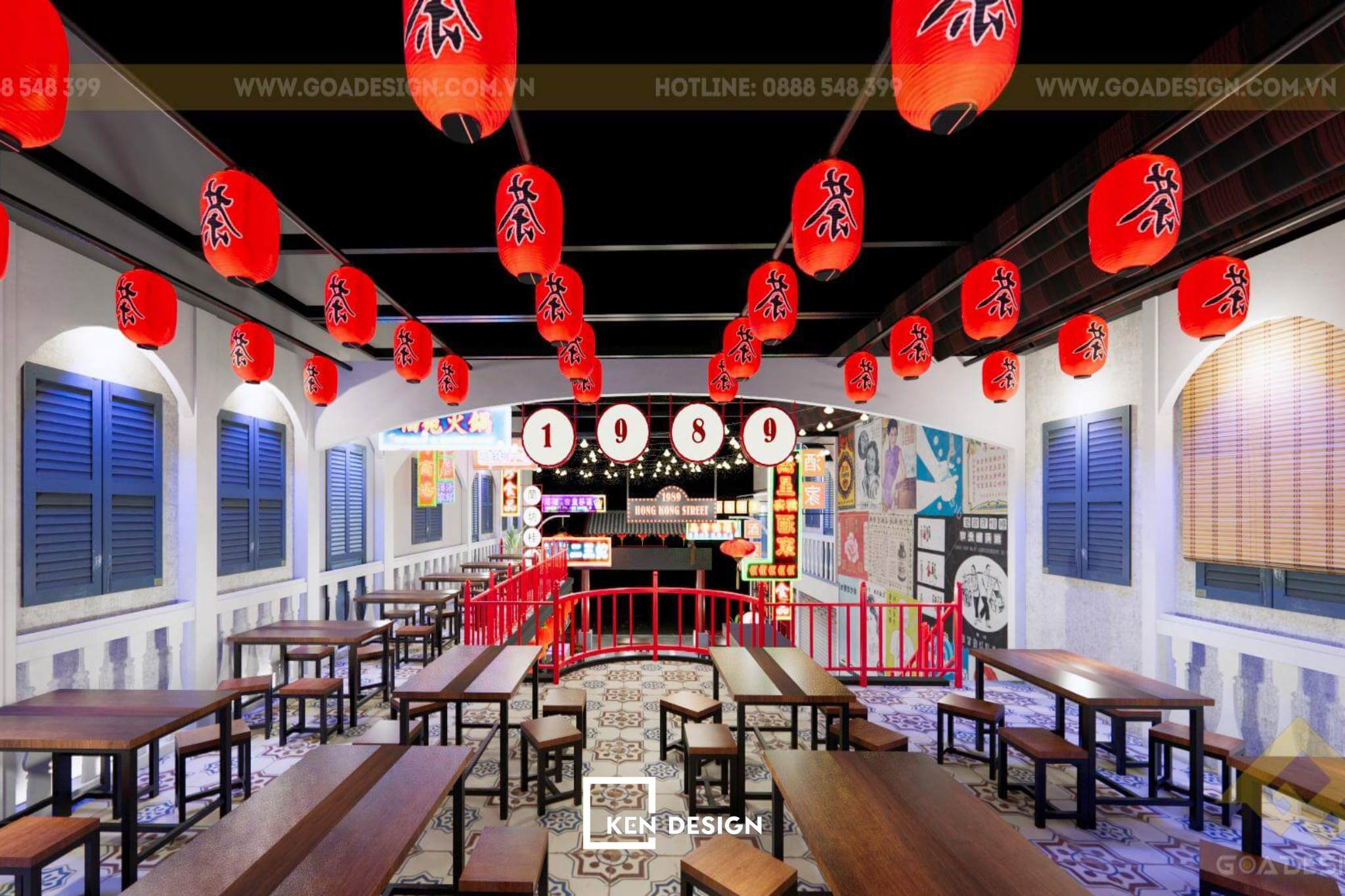 thiết kế quán pub style HongKong đẹp 