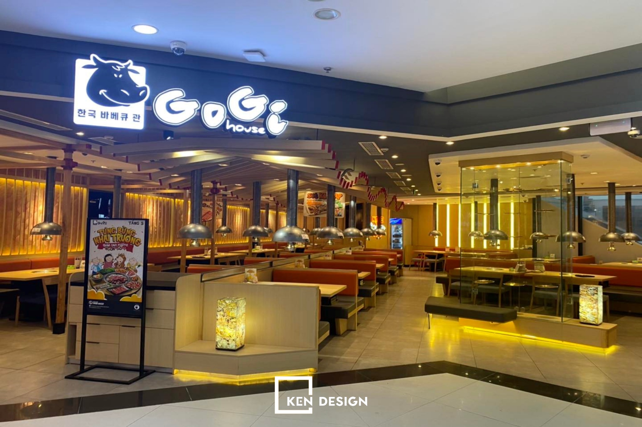 Thiết kế nhà hàng GoGi house tại các trung tâm thương mại