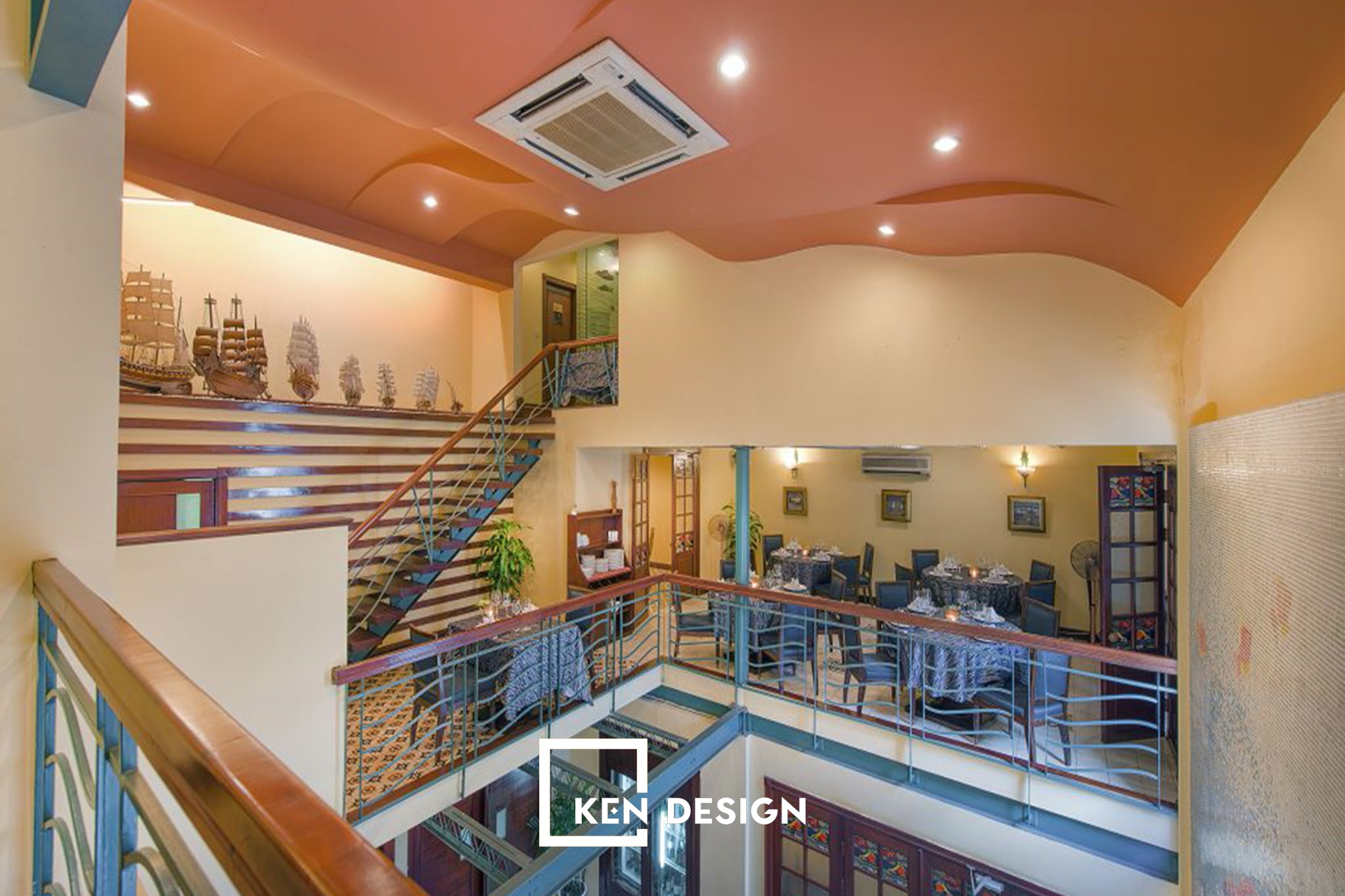 thiết kế nhà hàng san hô sang tronhj