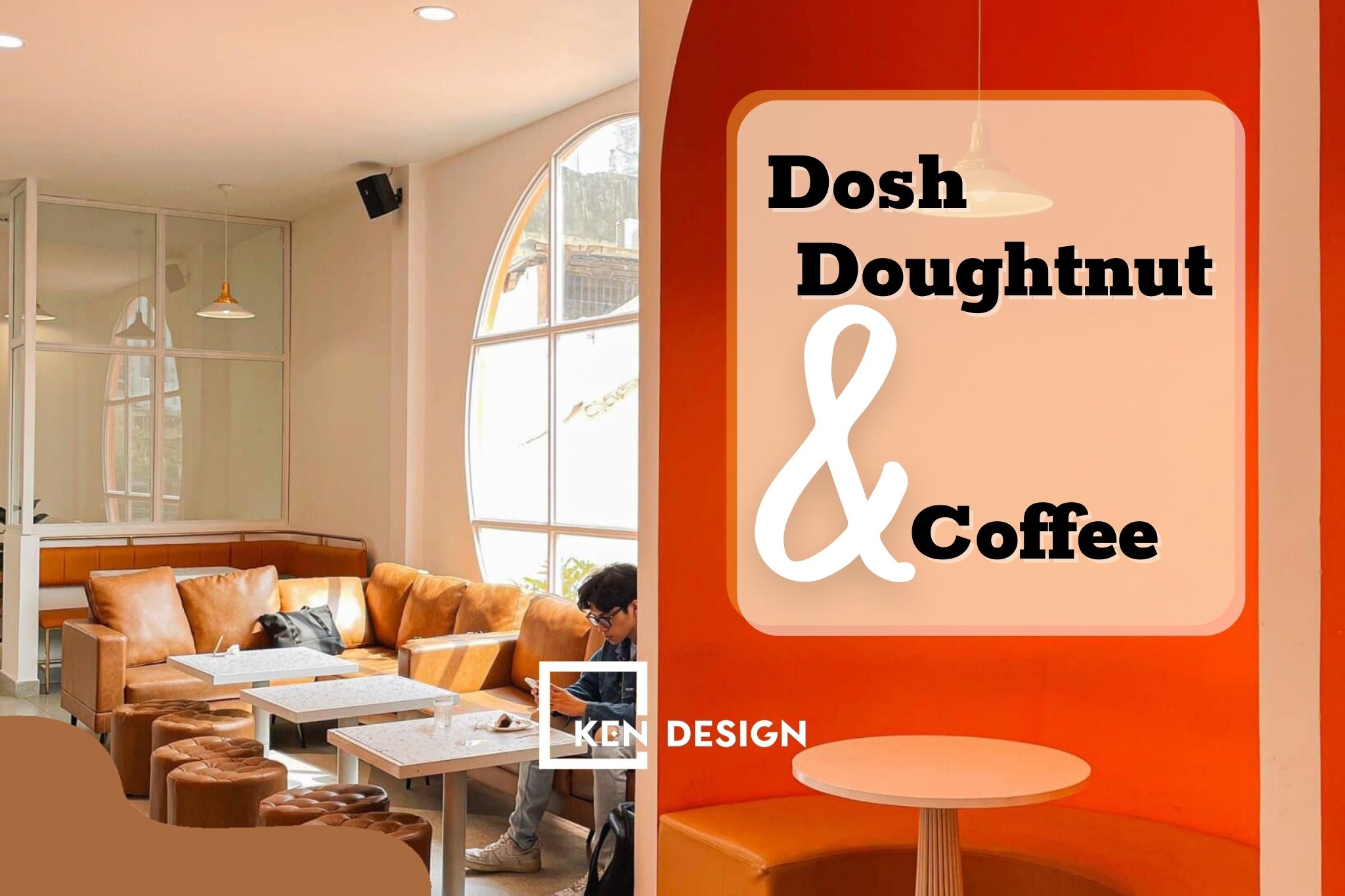 Thiết kế Dosh Doughtnut & Coffee thời thượng và trendy