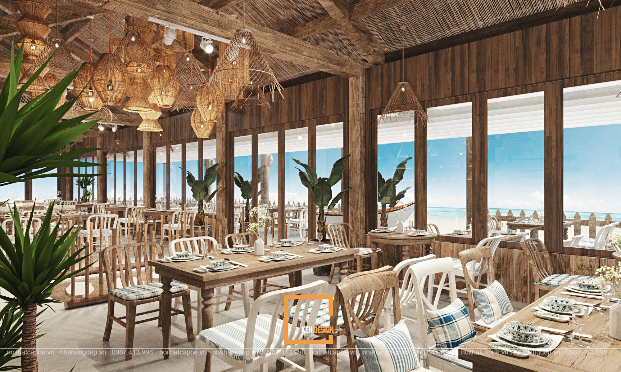 Thiết kế nhà hàng tại Phú Quốc phong cách Bali chuẩn đẹp
