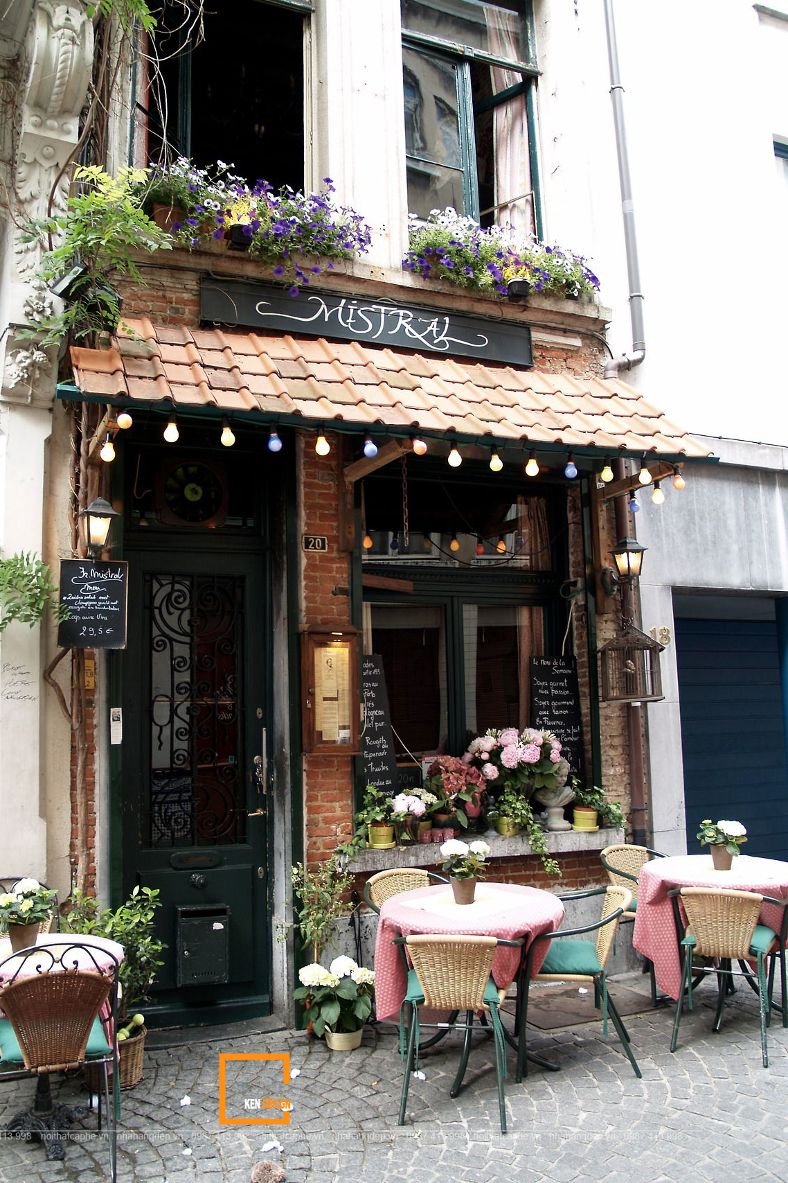 mẹo thiết kế quán cafe kiểu Pháp