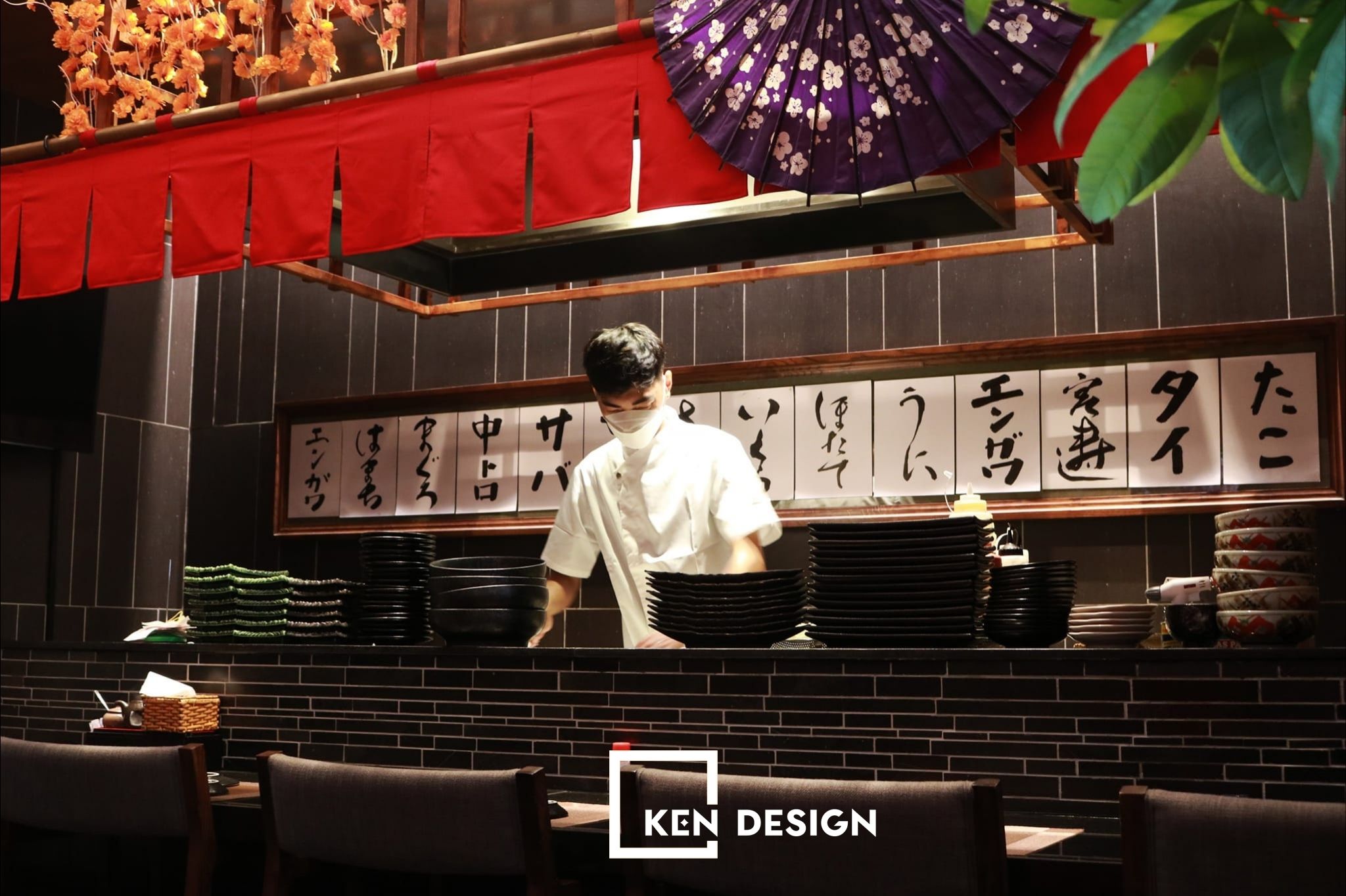 thiết kế nhà hàng Miya Sushi