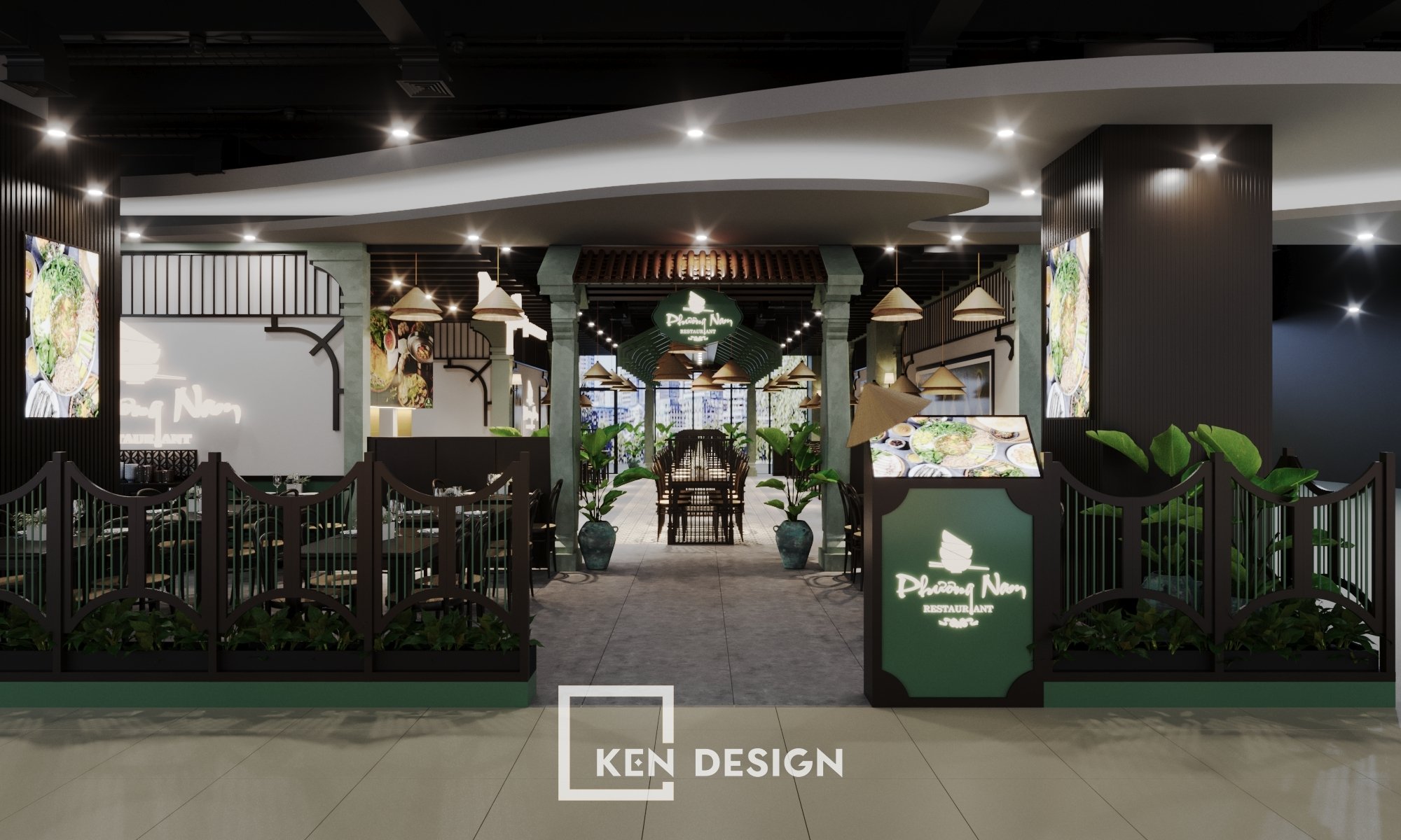 Thiết kế nhà hàng Phương Nam tại Aeon Mall Hà Đông