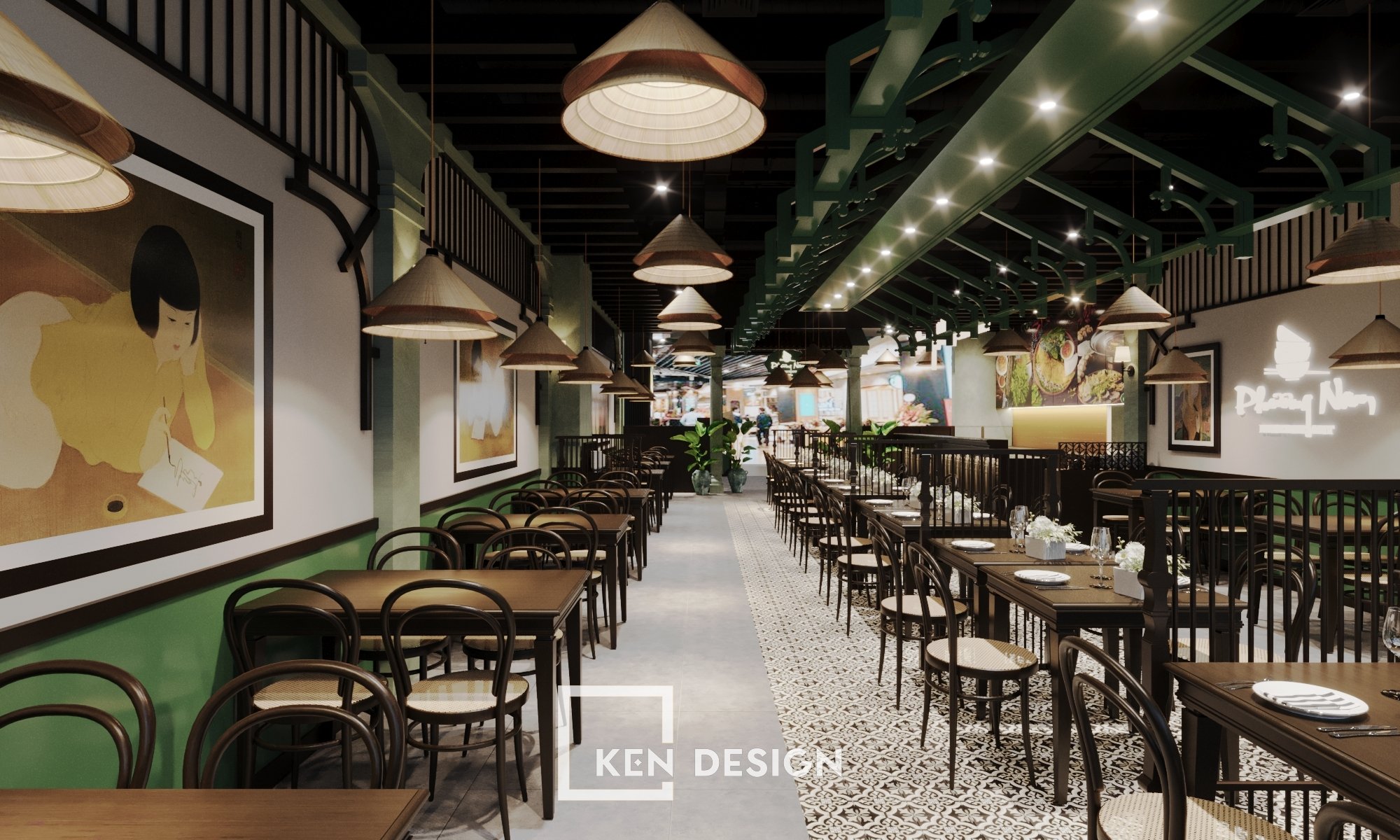 Thiết kế nhà hàng Phương Nam tại Aeon Mall Hà Đông