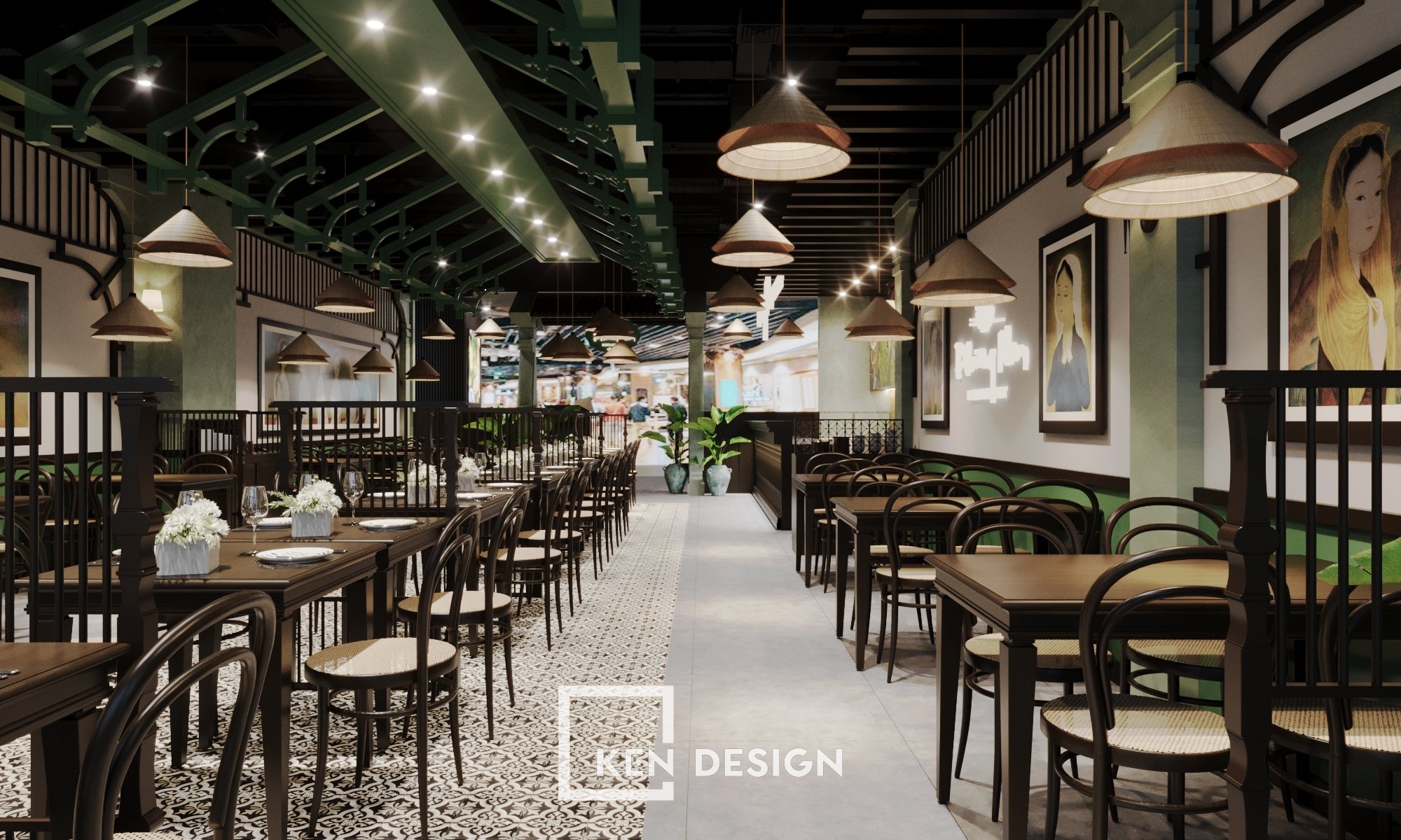 Thiết kế nhà hàng Phương Nam tại Aeon Mall Hà Đông