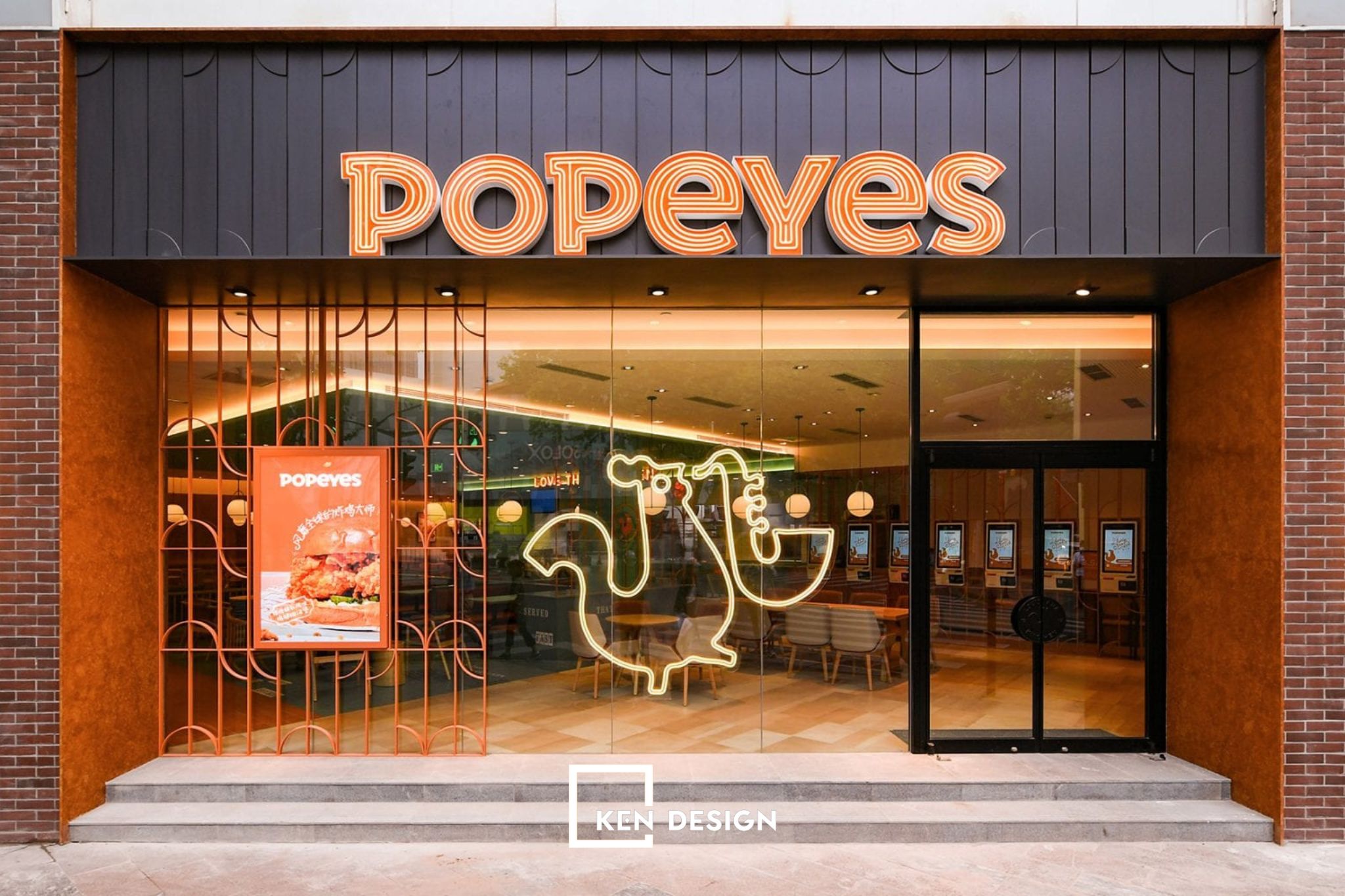 thiết kế Popeyes Chicken & Biscuits