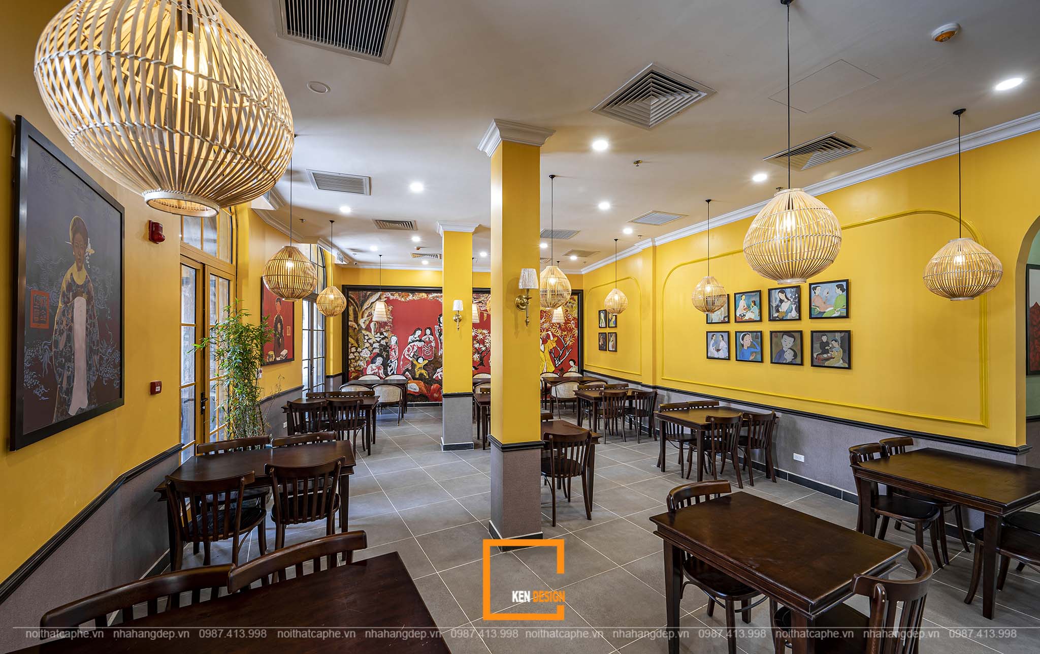 Kinh nghiệm thiết kế quán cà phê phong cách Đông Dương | Kendesign