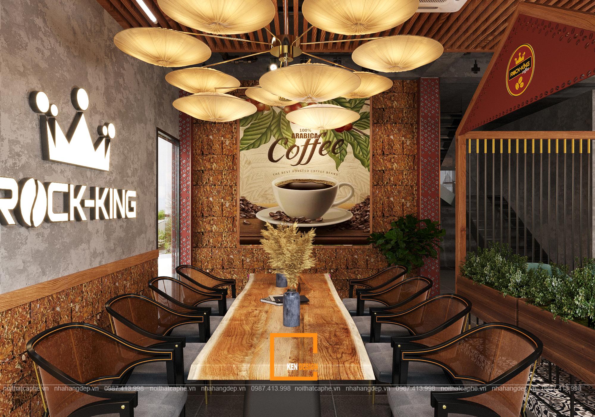 Cảm hứng cafe lan tỏa trong thiết kế Rock King Coffee Quảng Ninh ...